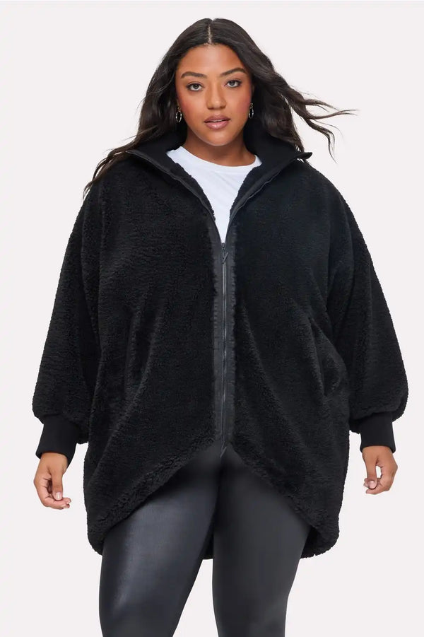 Oversized Teddy Cocoon Jacket