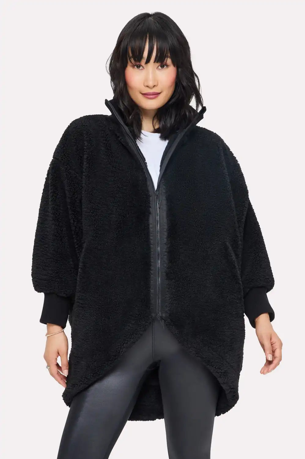 Oversized Teddy Cocoon Jacket Main image