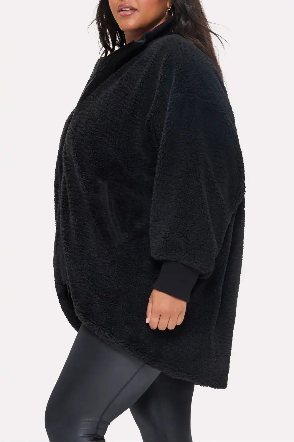 Oversized Teddy Cocoon Jacket