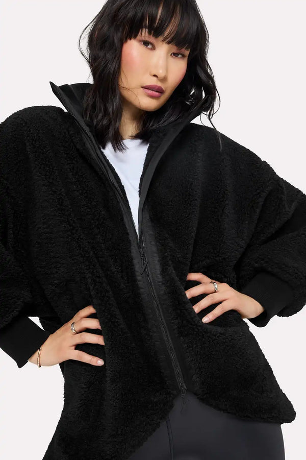 Oversized Teddy Cocoon Jacket