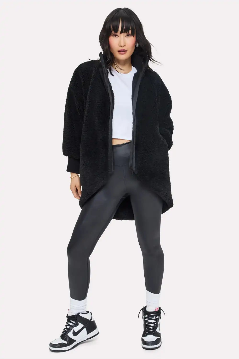 Oversized Teddy Cocoon Jacket