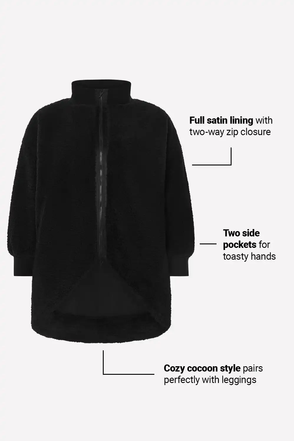 Oversized Teddy Cocoon Jacket