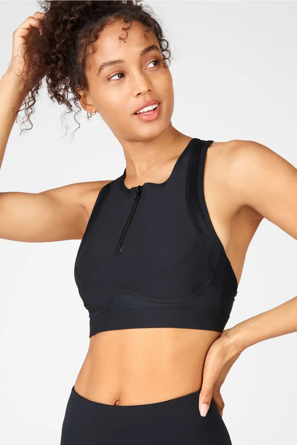 Blare Zip Front High Impact Sports Bra