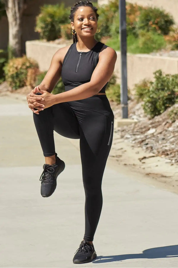 Blare Zip Front High Impact Sports Bra