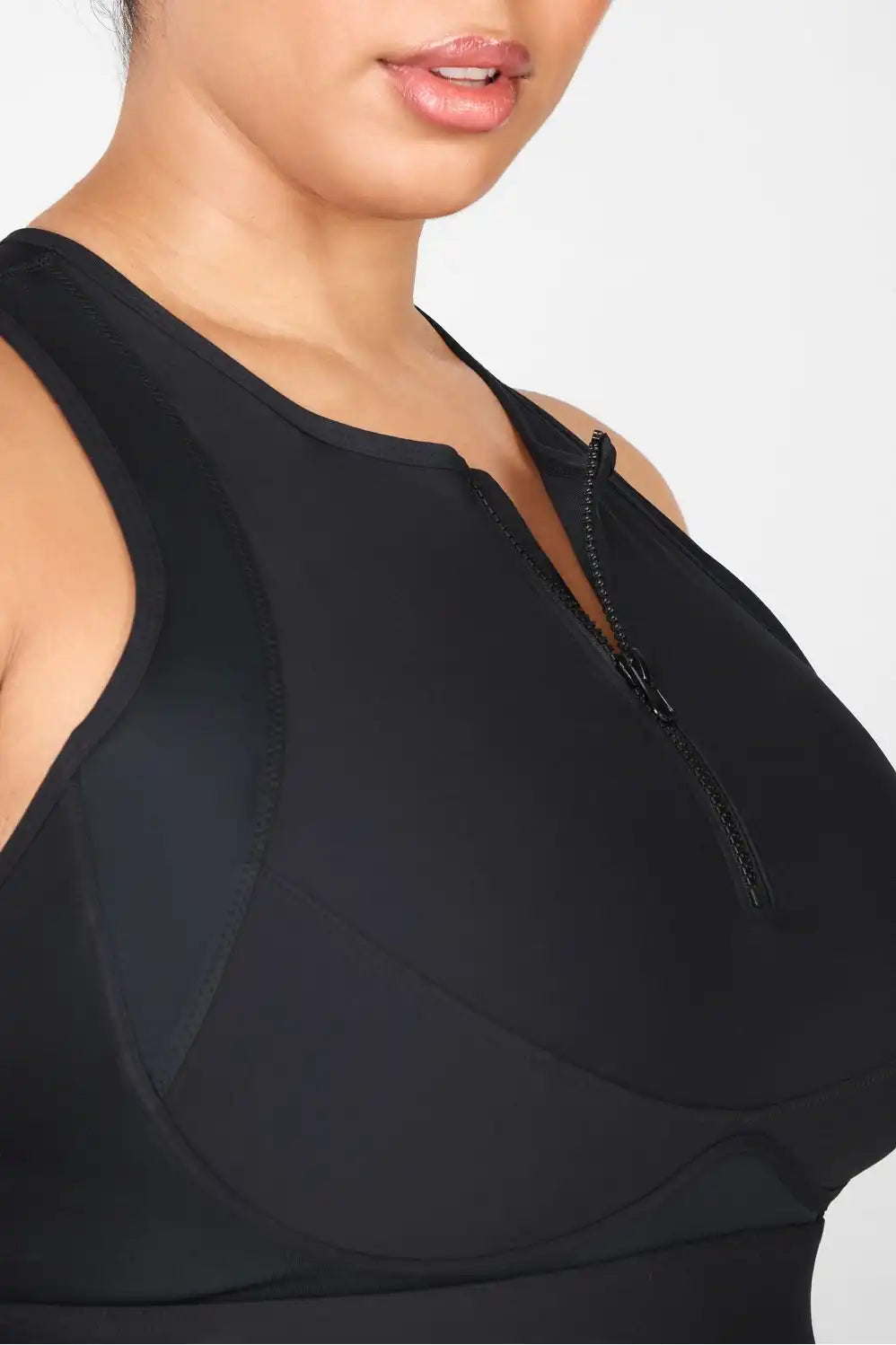Blare Zip Front High Impact Sports Bra