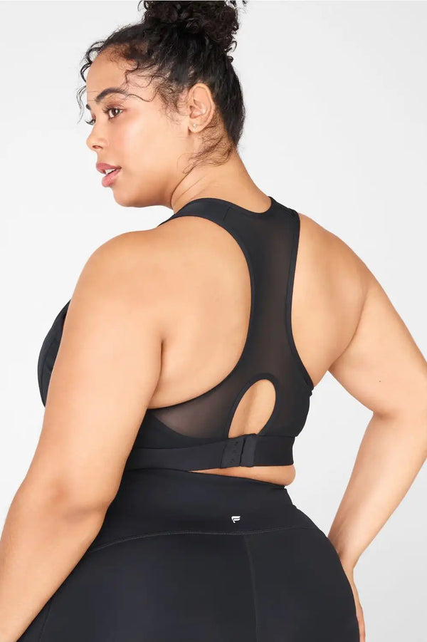 Blare Zip Front High Impact Sports Bra
