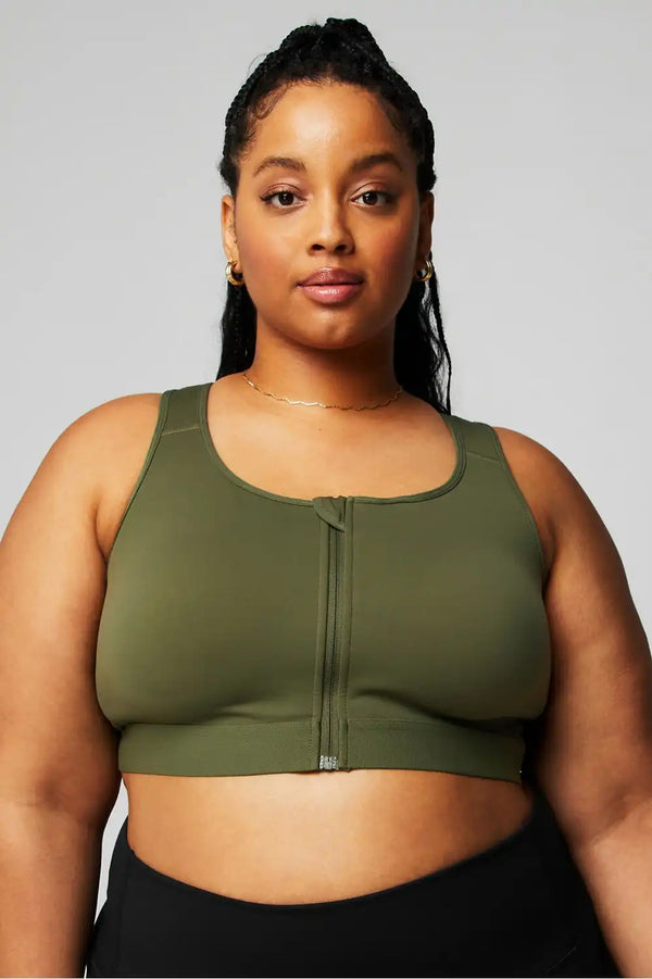 Front Zip High Impact Sports Bra