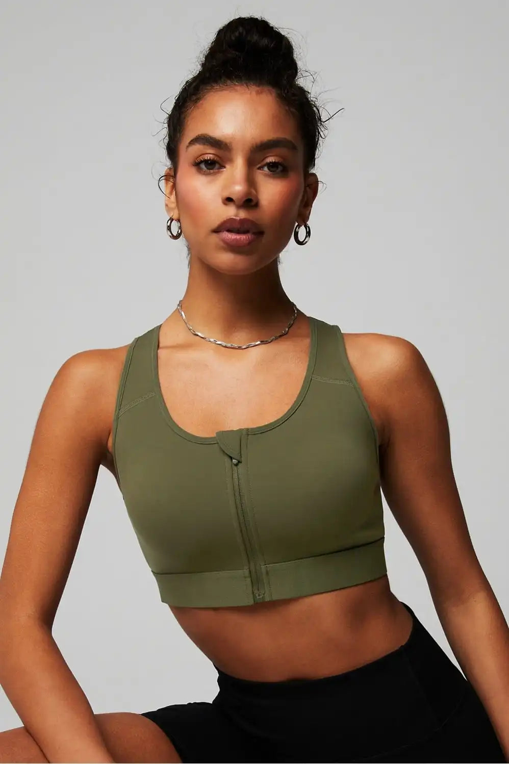 Front Zip High Impact Sports Bra