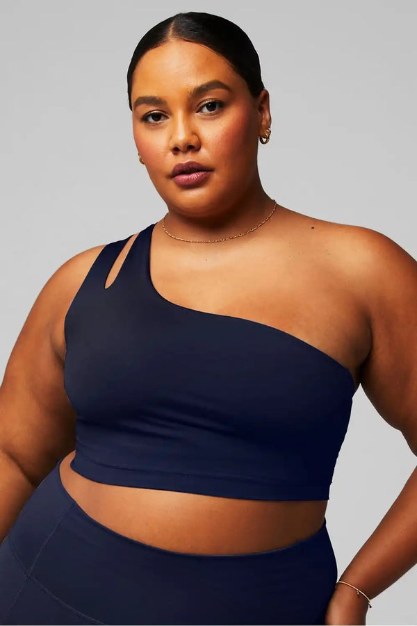 Asymmetrical Double Strap Midi Bra