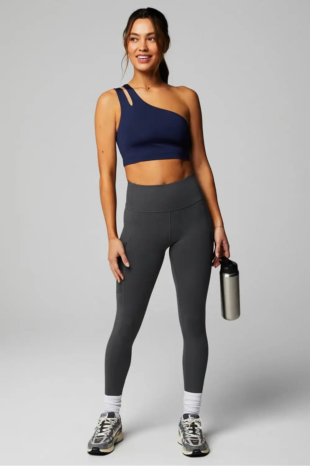 Asymmetrical Double Strap Midi Bra