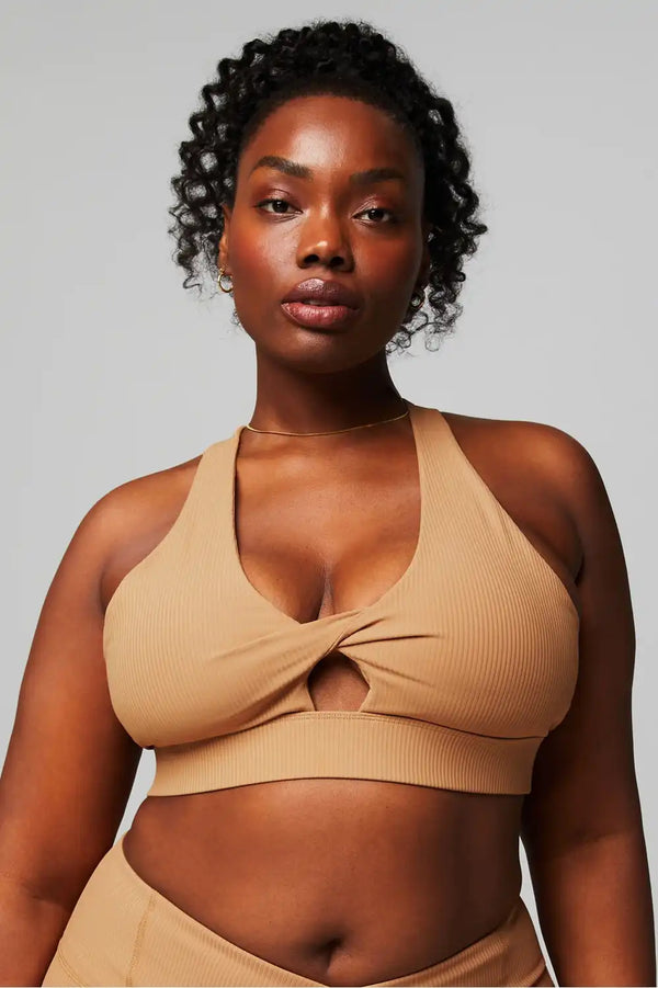 Oasis Rib Twist Medium Impact Sports Bra