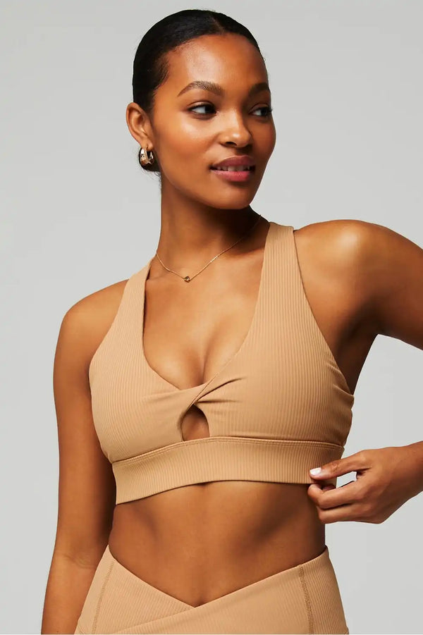 Oasis Rib Twist Medium Impact Sports Bra