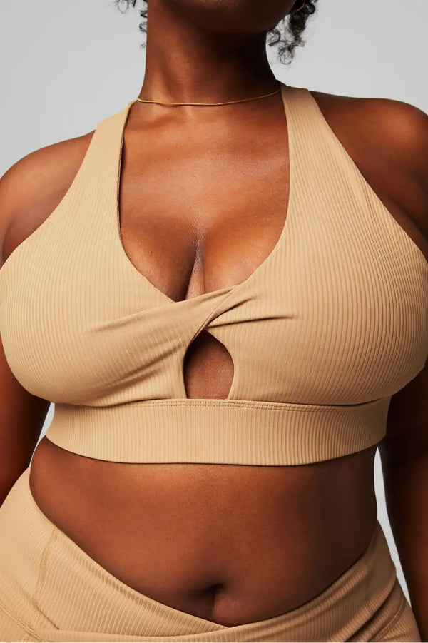 Oasis Rib Twist Medium Impact Sports Bra