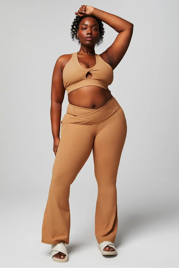 Oasis Rib Twist Medium Impact Sports Bra