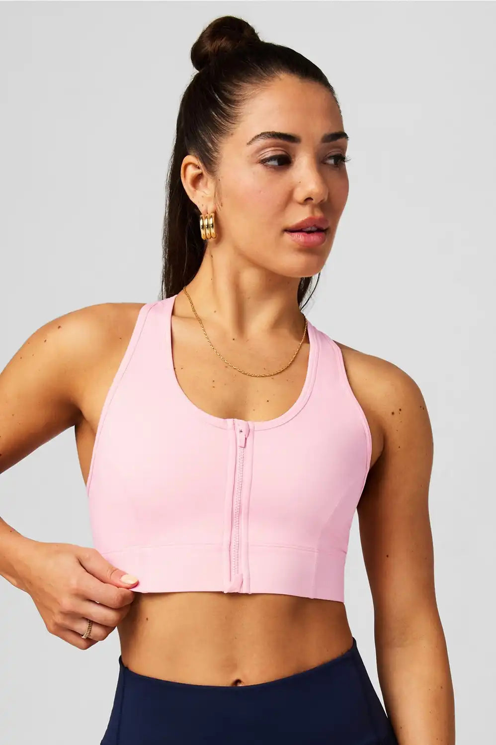 On-The-Go Front Zip Medium Impact Sports Bra
