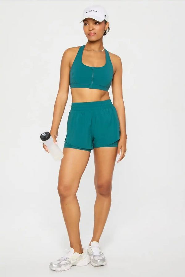 Essential Front Zip Medium Impact Sports Bra