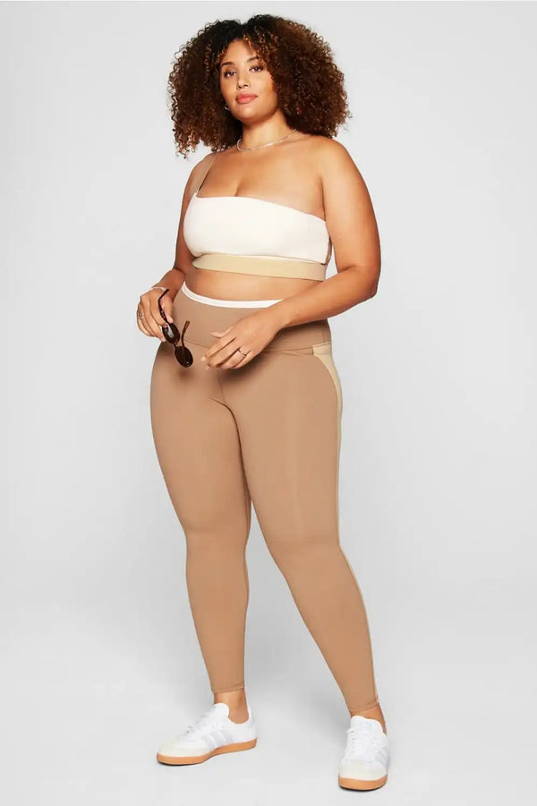 Color-Blocked Asymmetrical Low Impact Bra