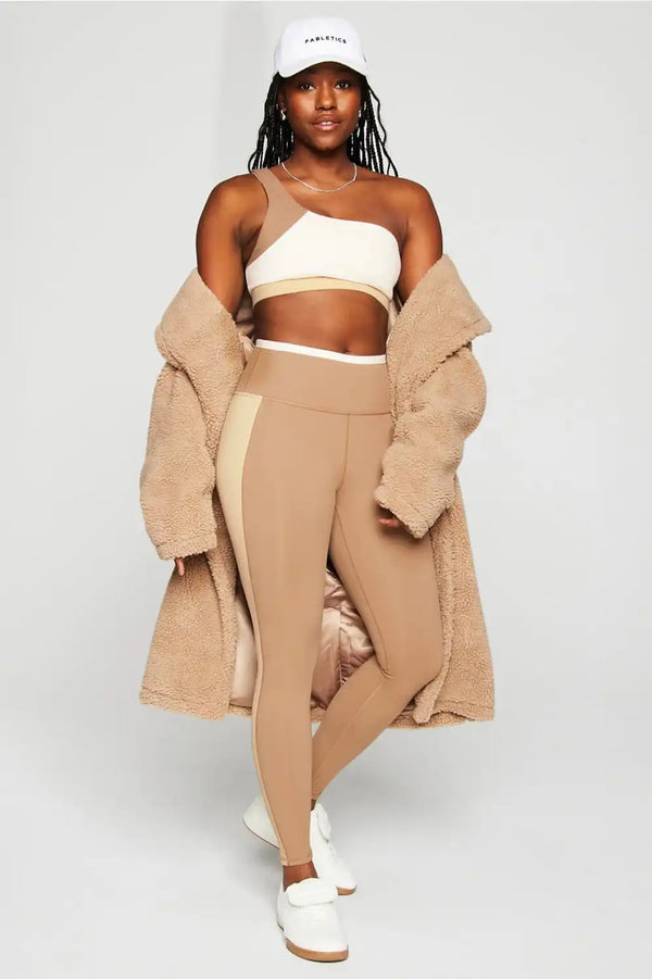 Color-Blocked Asymmetrical Low Impact Bra