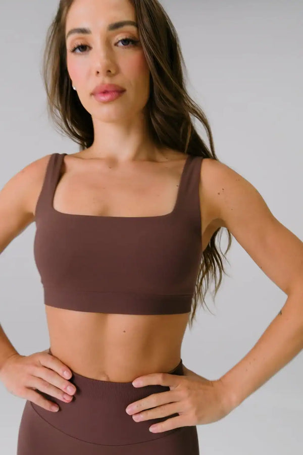 Sleek Seamless Square Neck Low Impact Bra