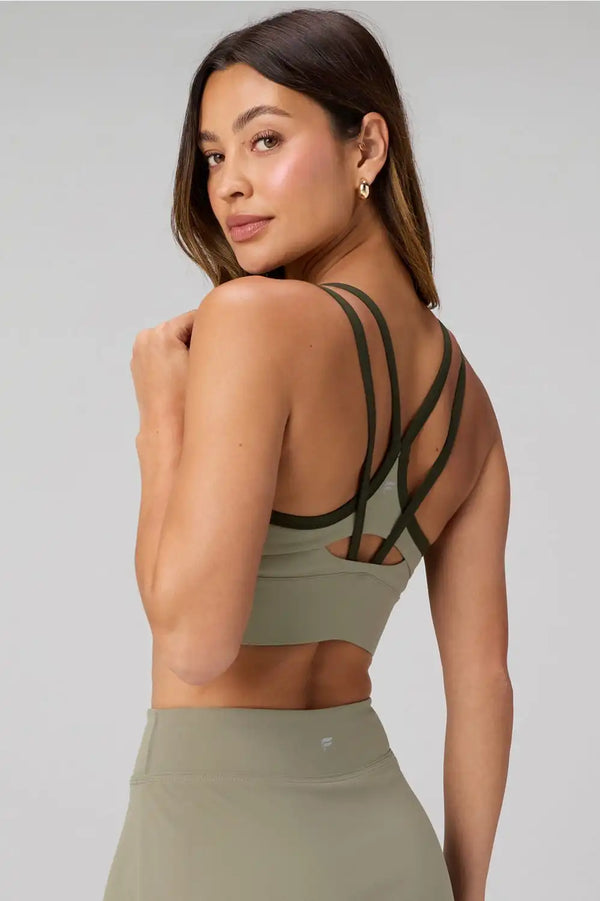 Principal Color Block Longline Medium Impact Bra
