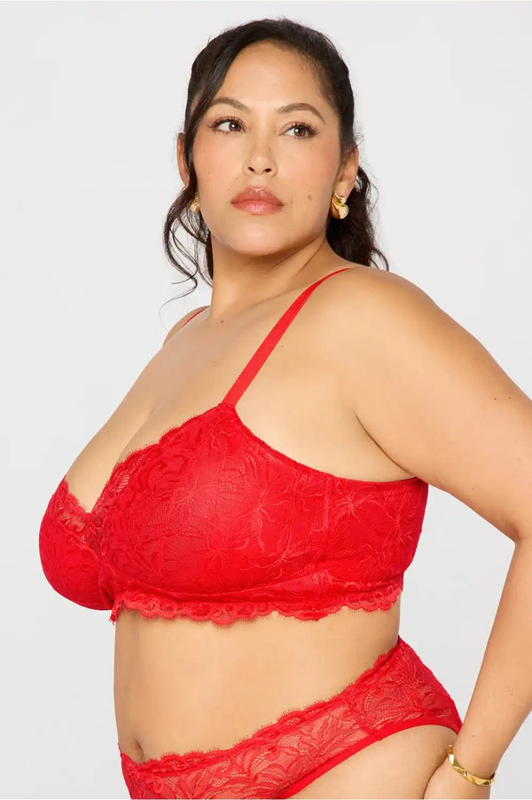 Smoothing Lace Plunge Bralette