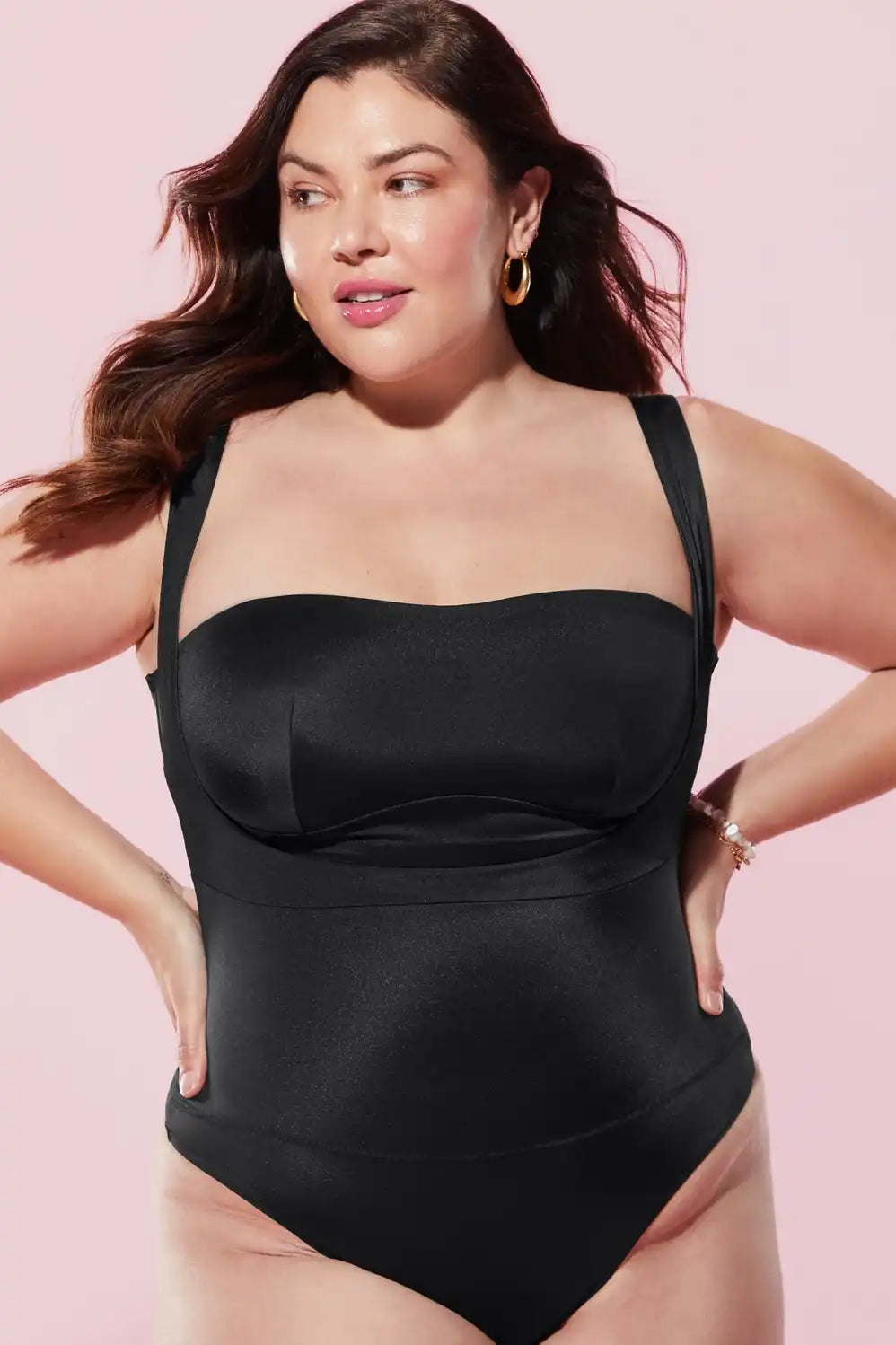 Headliner Shaping Open Bust Thong Bodysuit