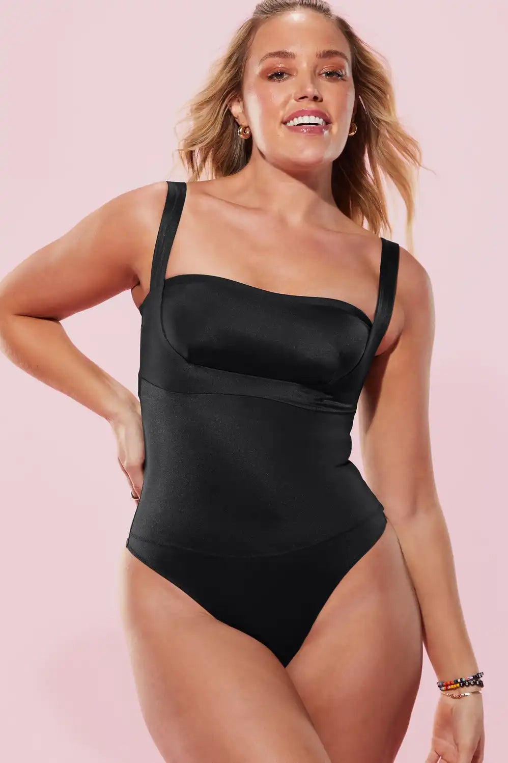 Headliner Shaping Open Bust Thong Bodysuit