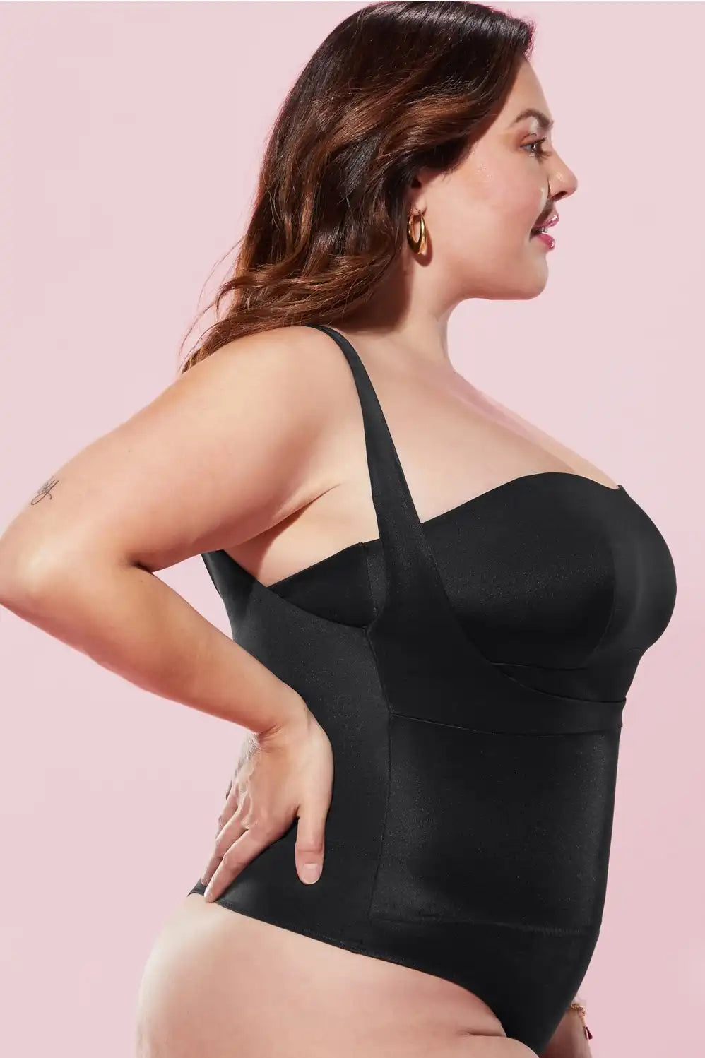 Headliner Shaping Open Bust Thong Bodysuit