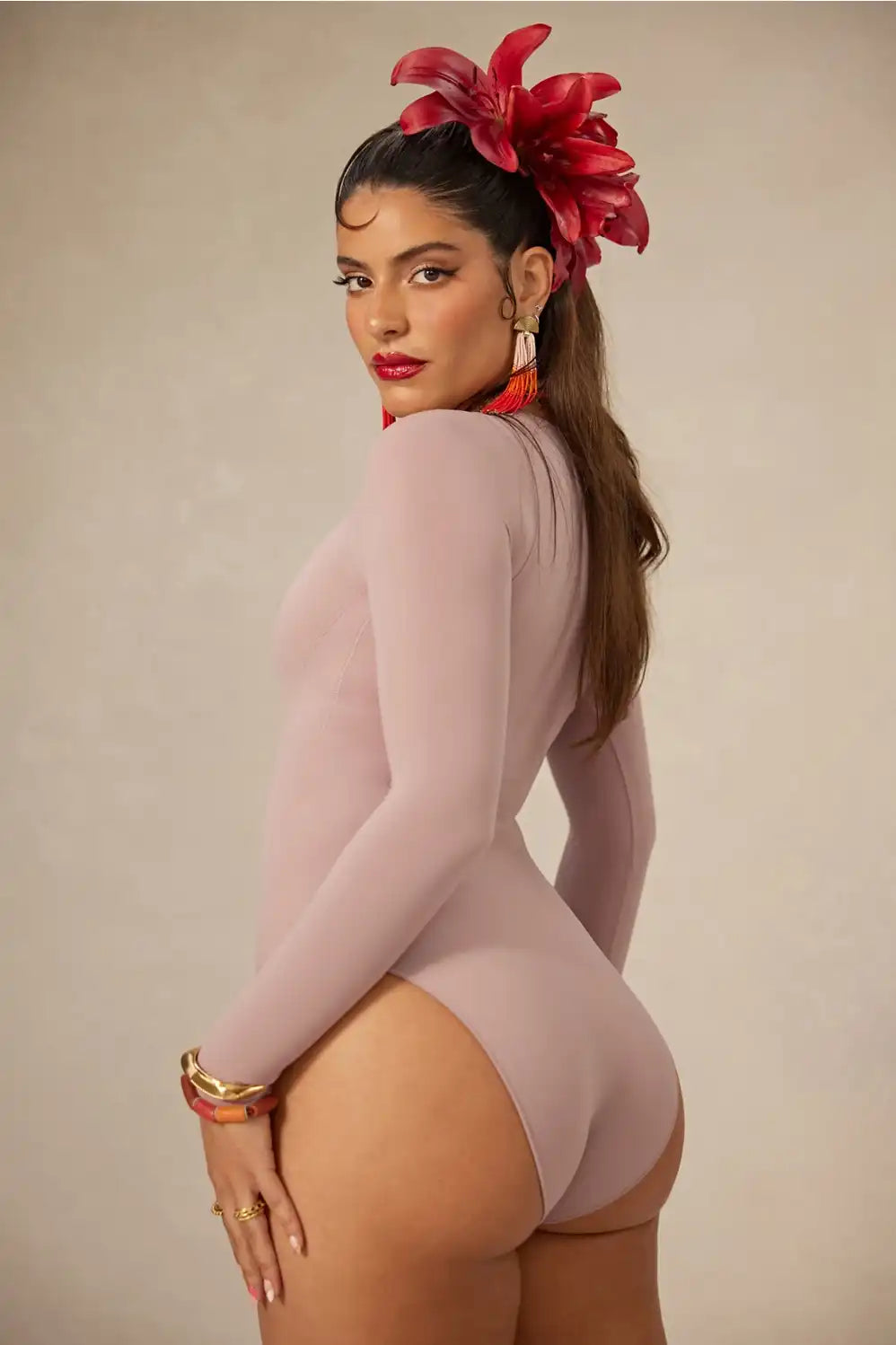 Nearly Naked Shapewear Long Sleeve Bodysuit