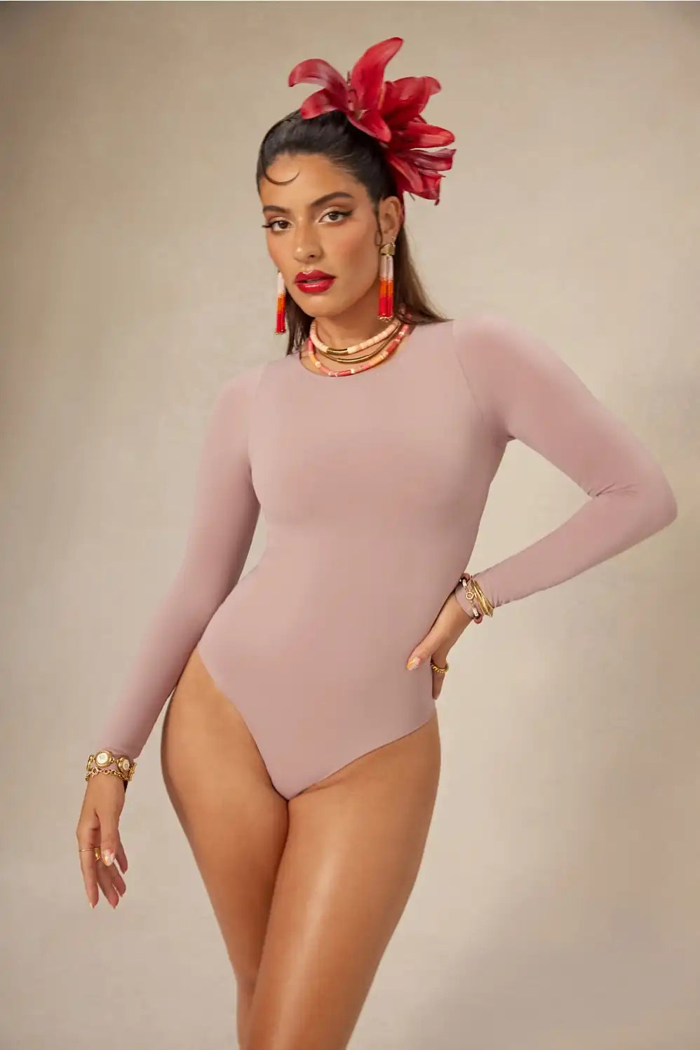 Nearly Naked Shapewear Long Sleeve Bodysuit