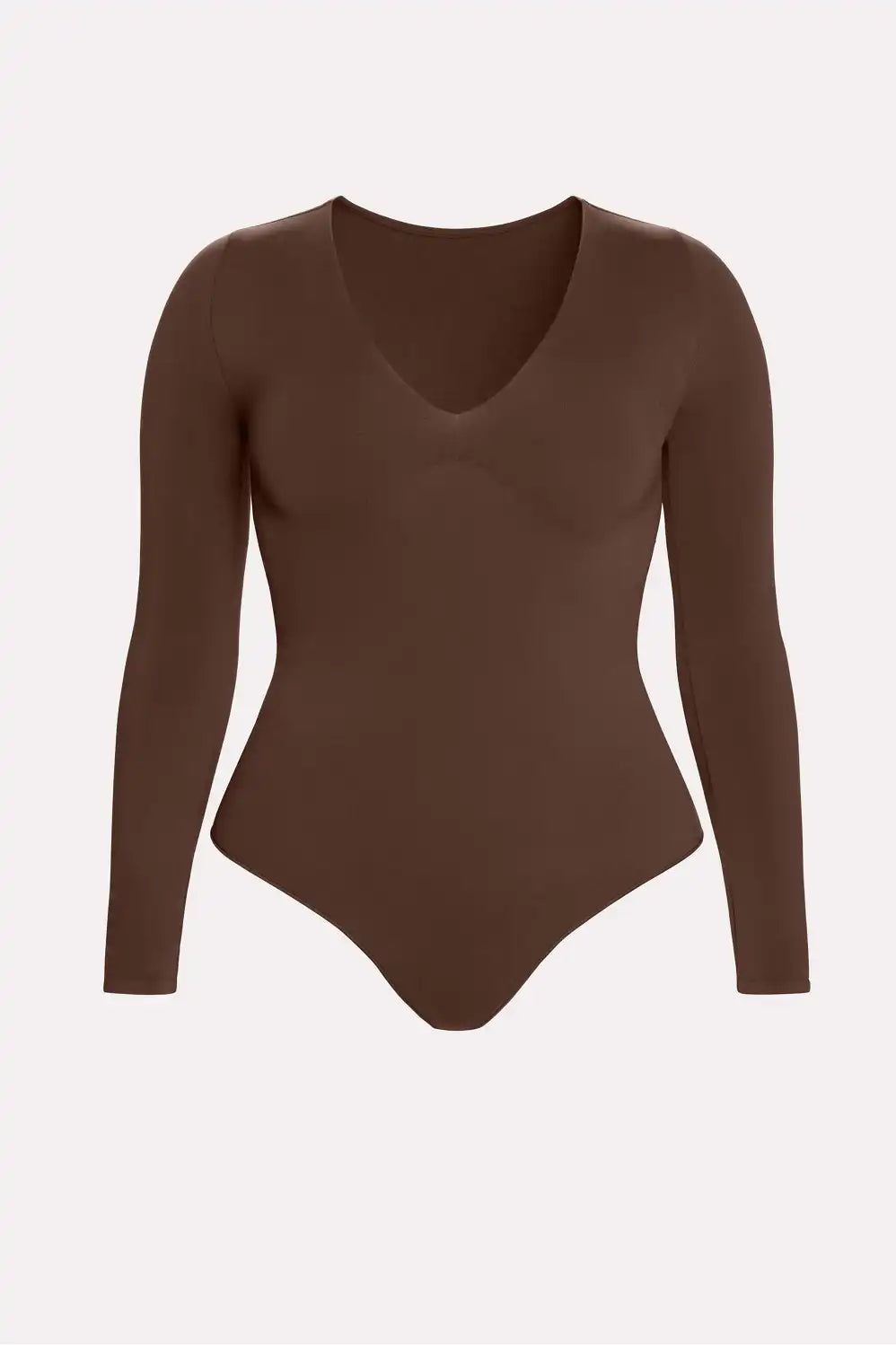 Nearly Naked Shapewear Plunge Long Sleeve Bodysuit