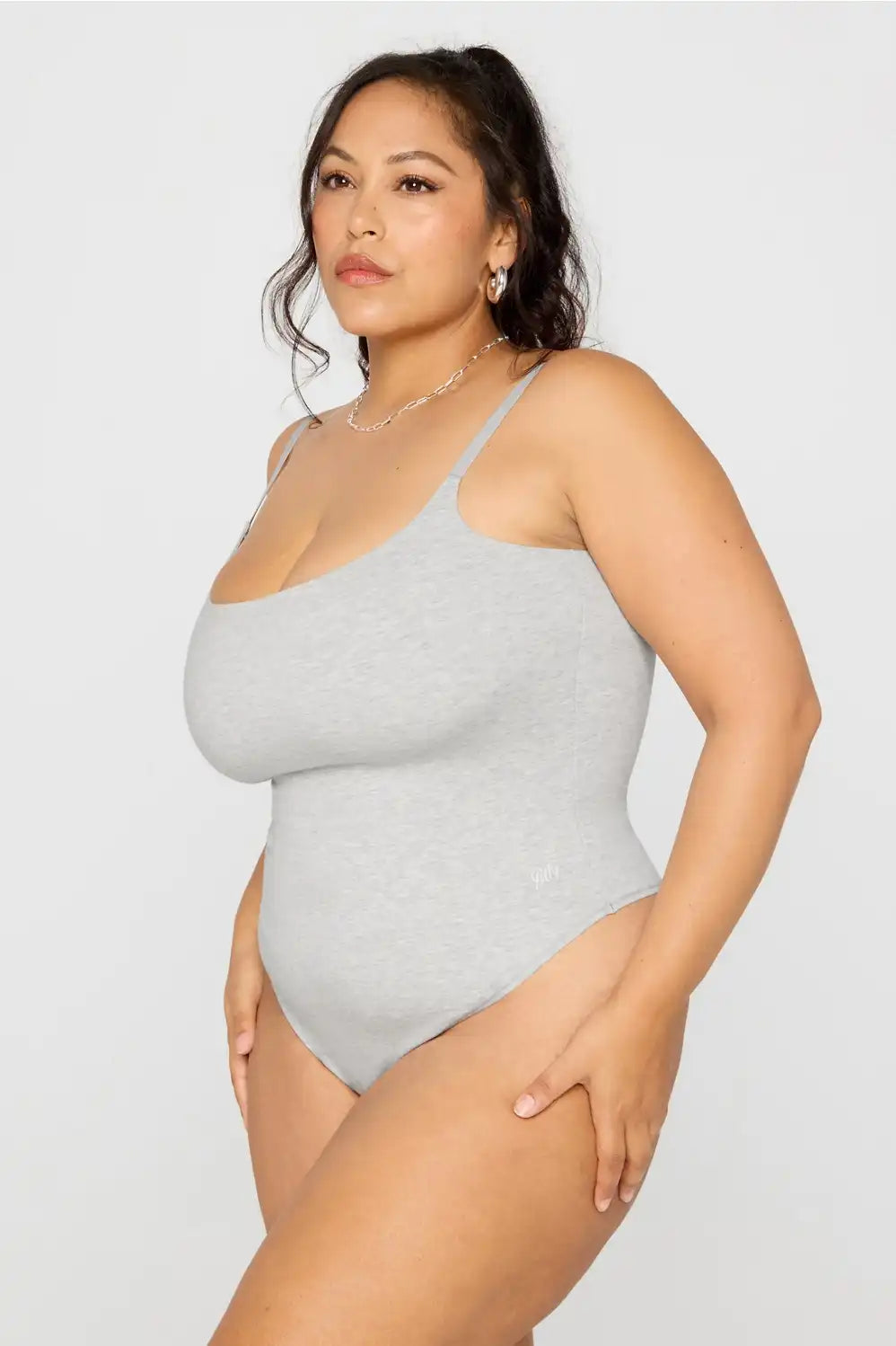 Snug Cotton Strappy Thong Bodysuit