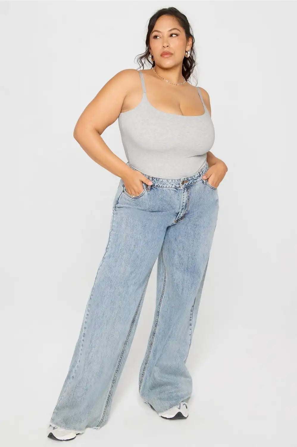 Snug Cotton Strappy Thong Bodysuit