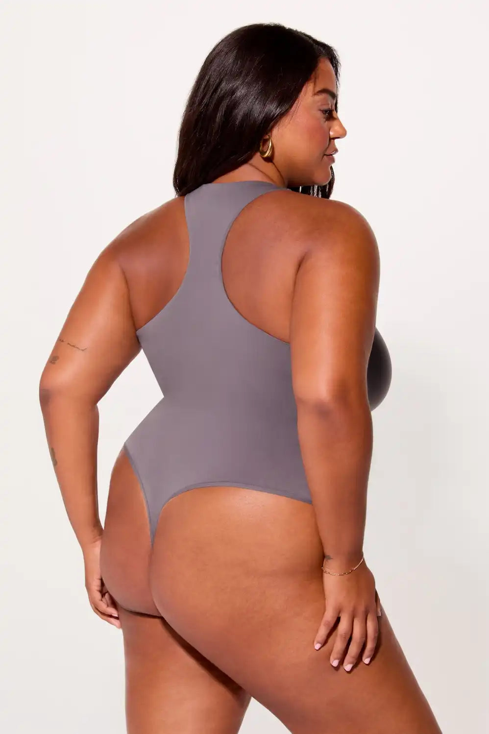 Stretchy Fit Racerback Thong Bodysuit