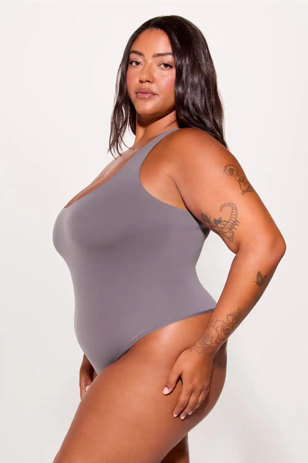 Stretchy Fit Racerback Thong Bodysuit