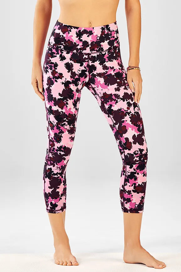 High-Waisted Printed PowerHold® Crop