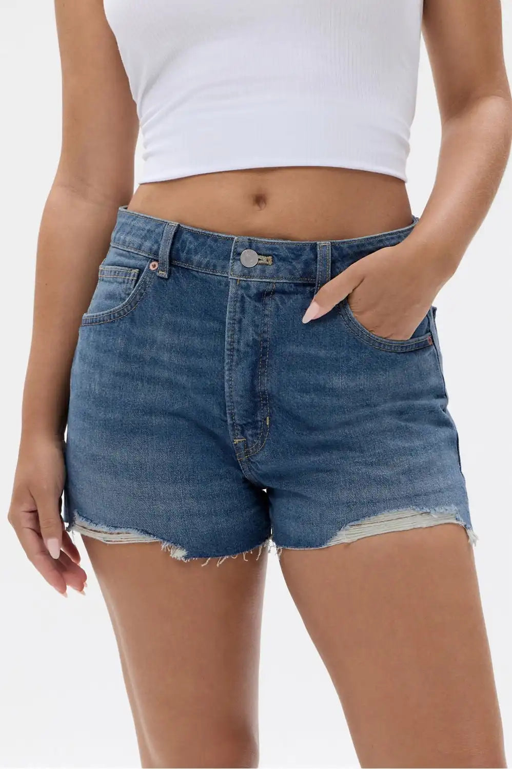 High Rise Denim Shorts 2.5"