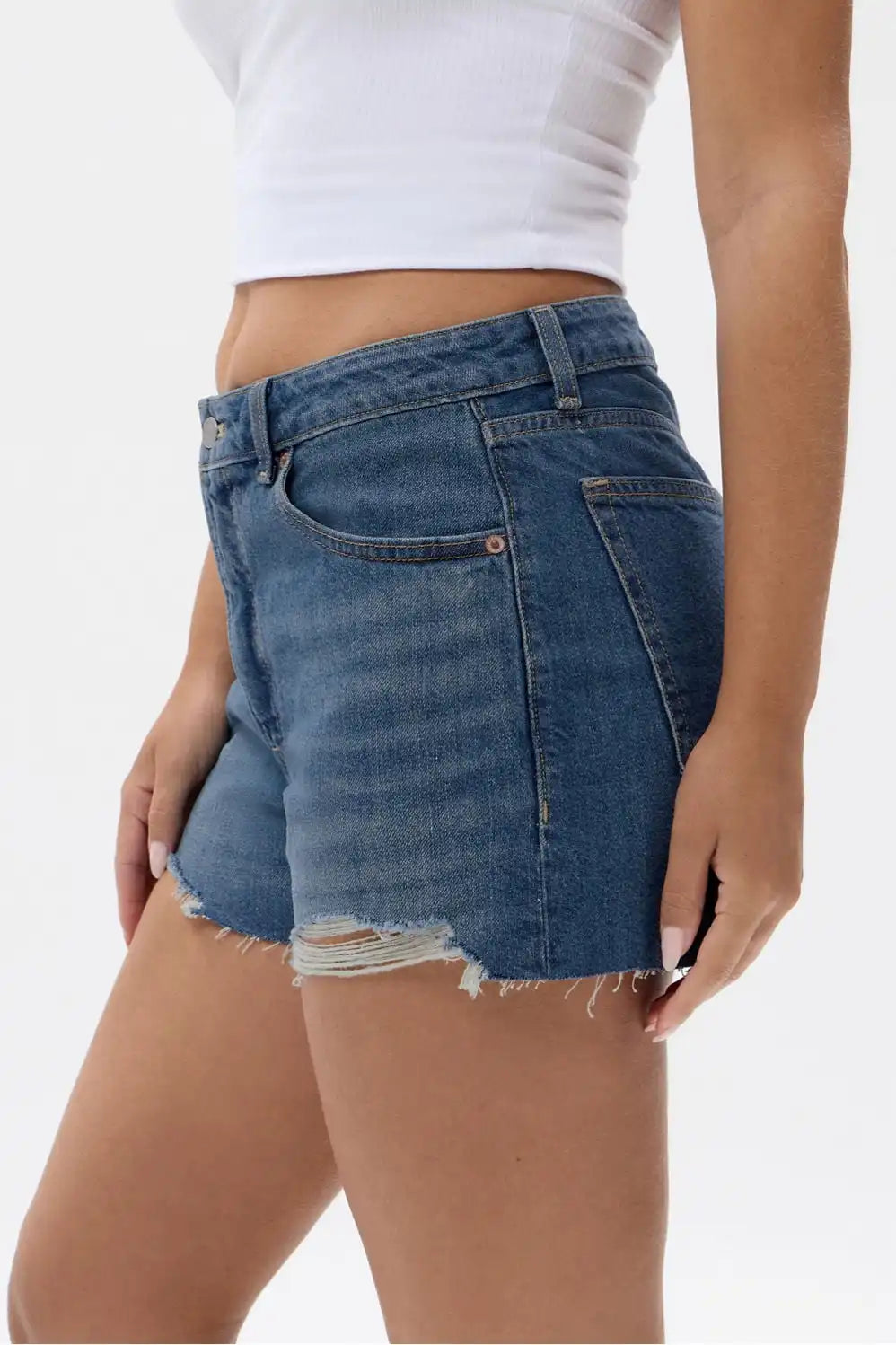 High Rise Denim Shorts 2.5"