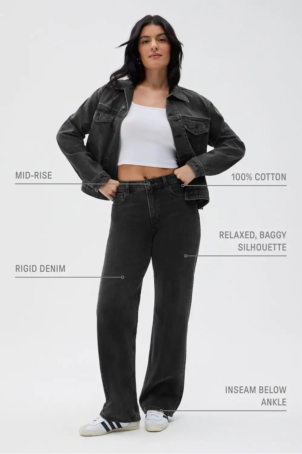 Mid Rise Baggy Jean