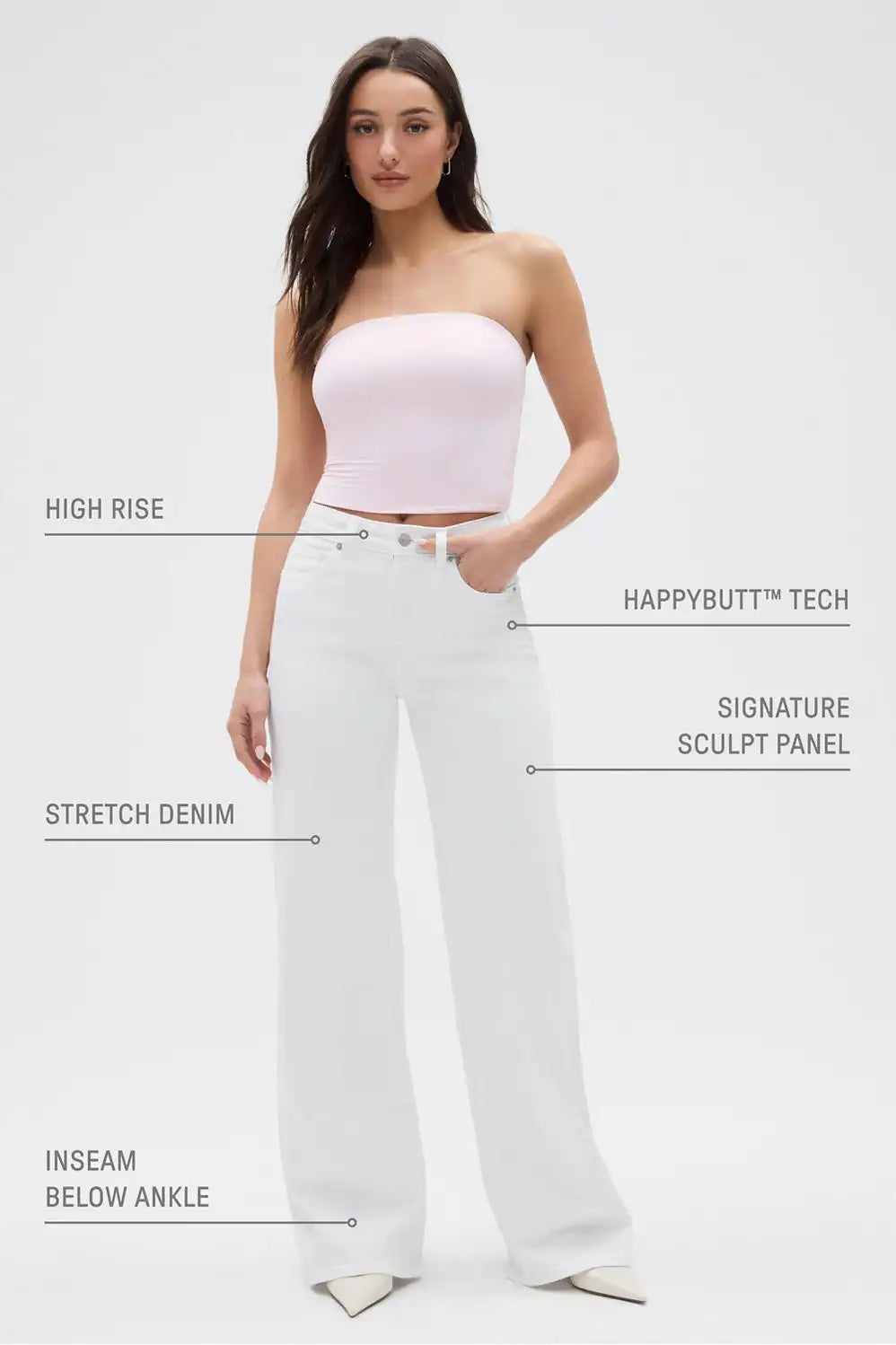 High Rise Wide Leg Jean
