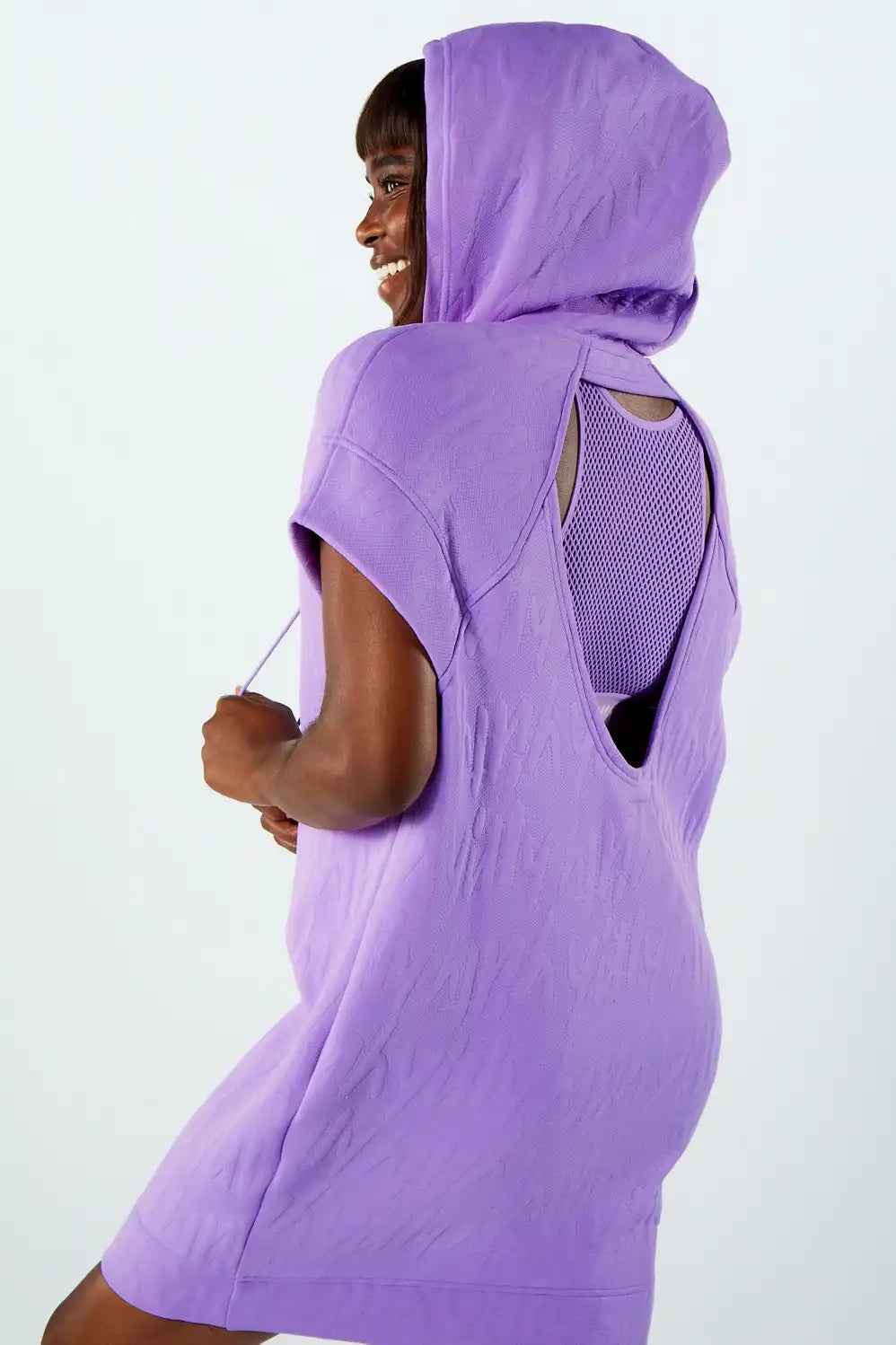 Major Label Backless Hoodie Dress