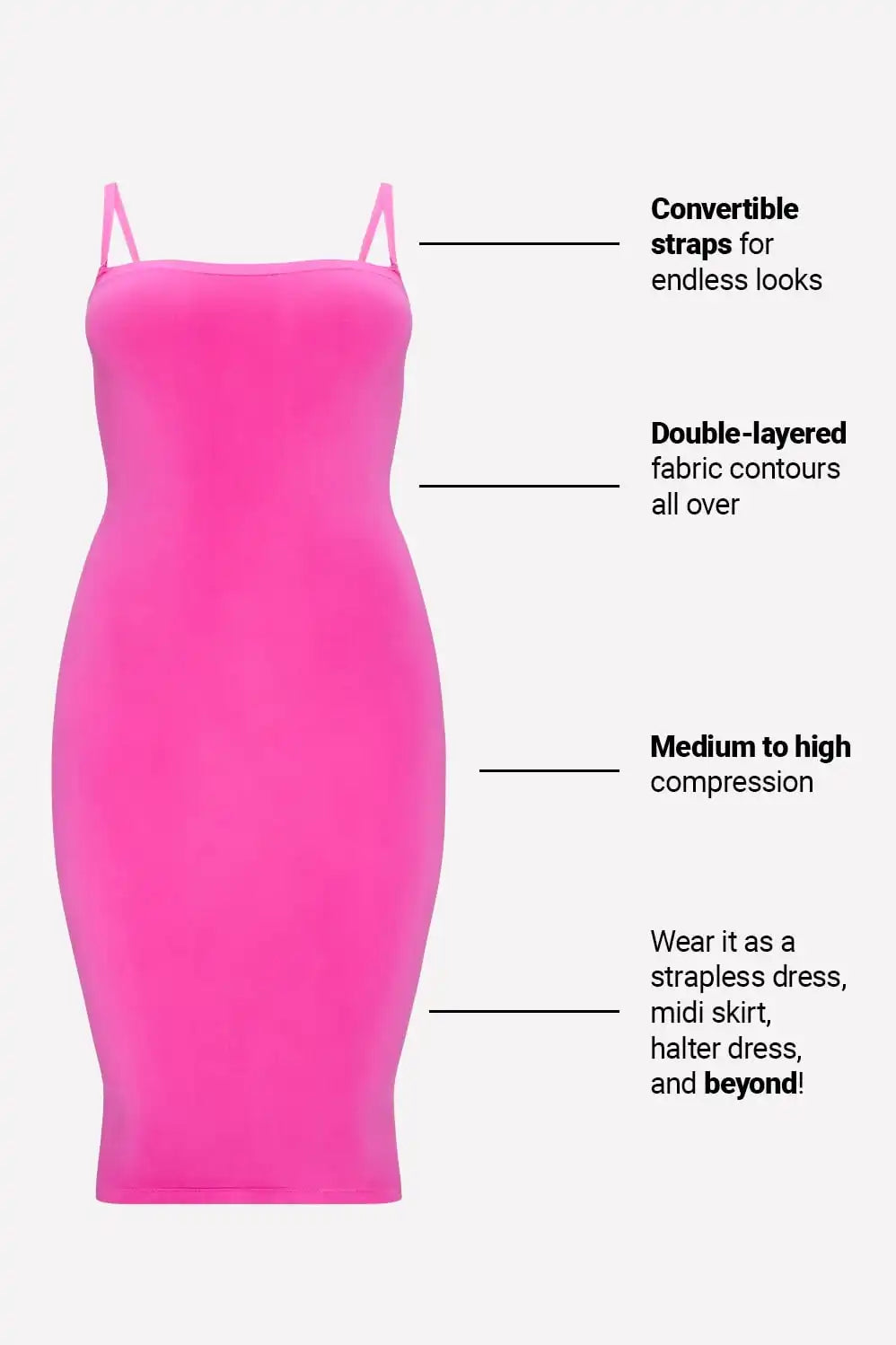 Convertible Sculpting Shapewear Dress