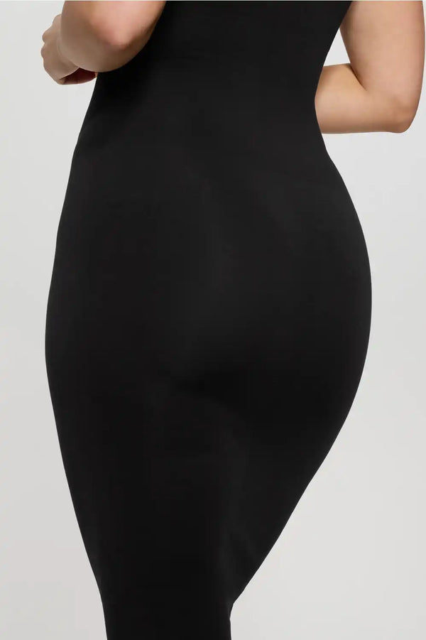 Smooth As Hell Shaping High Neck Midi Dress