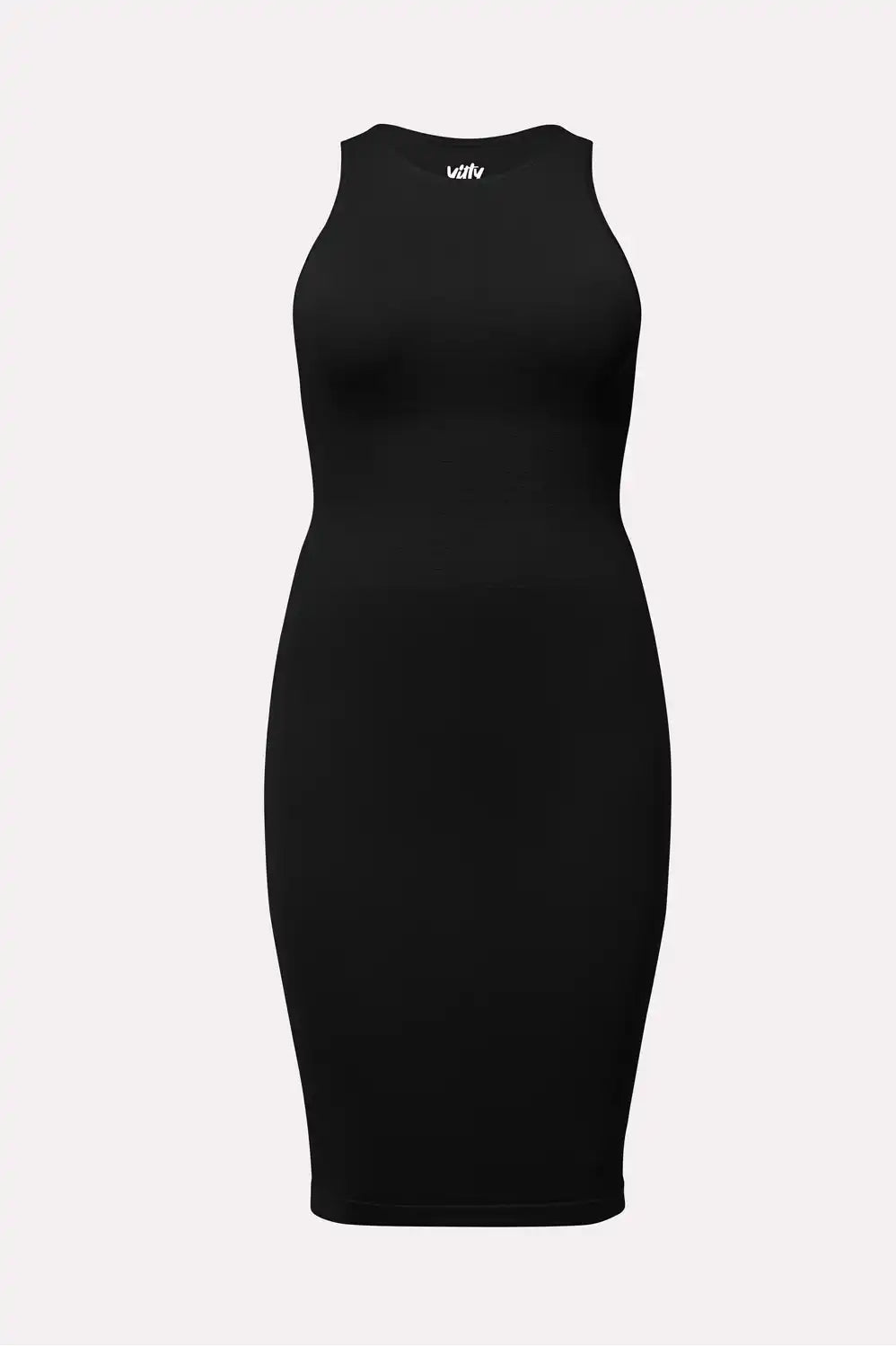 Smooth As Hell Shaping High Neck Midi Dress