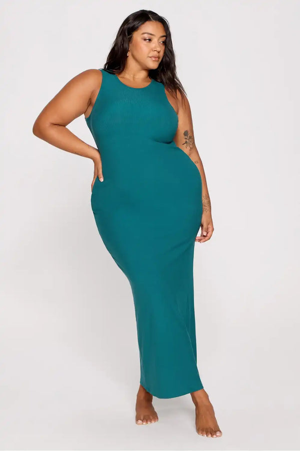 Soft Rib Sleeveless Maxi Dress