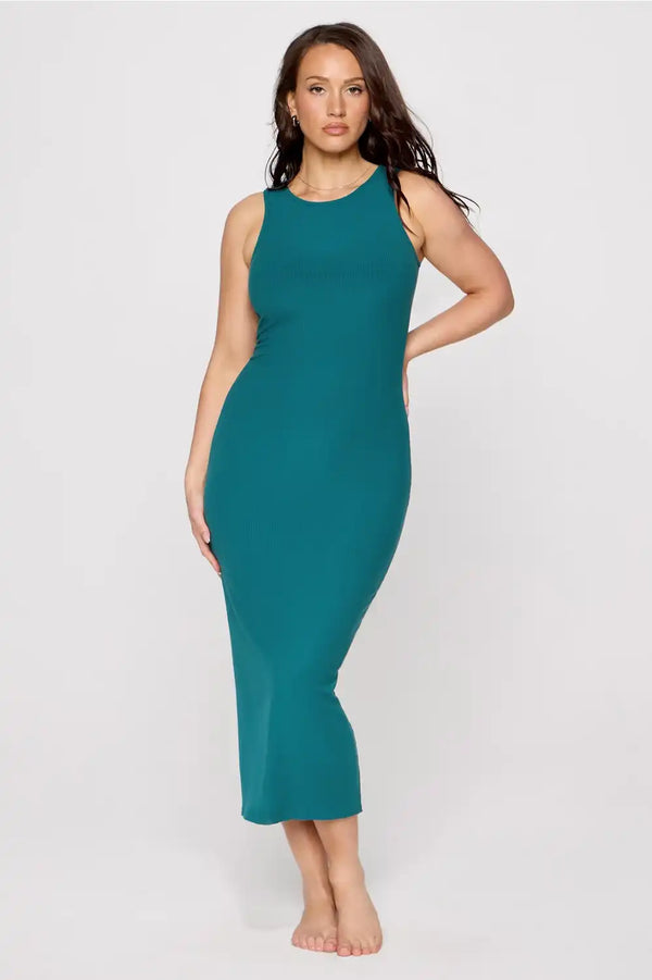 Soft Rib Sleeveless Maxi Dress