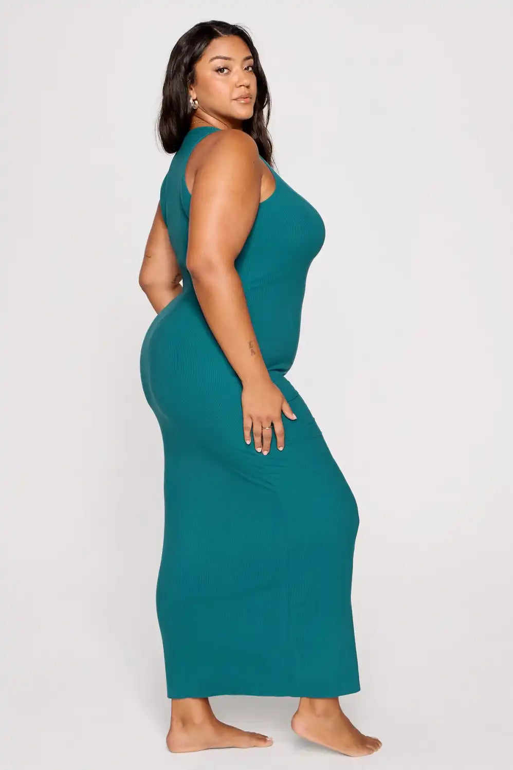 Soft Rib Sleeveless Maxi Dress
