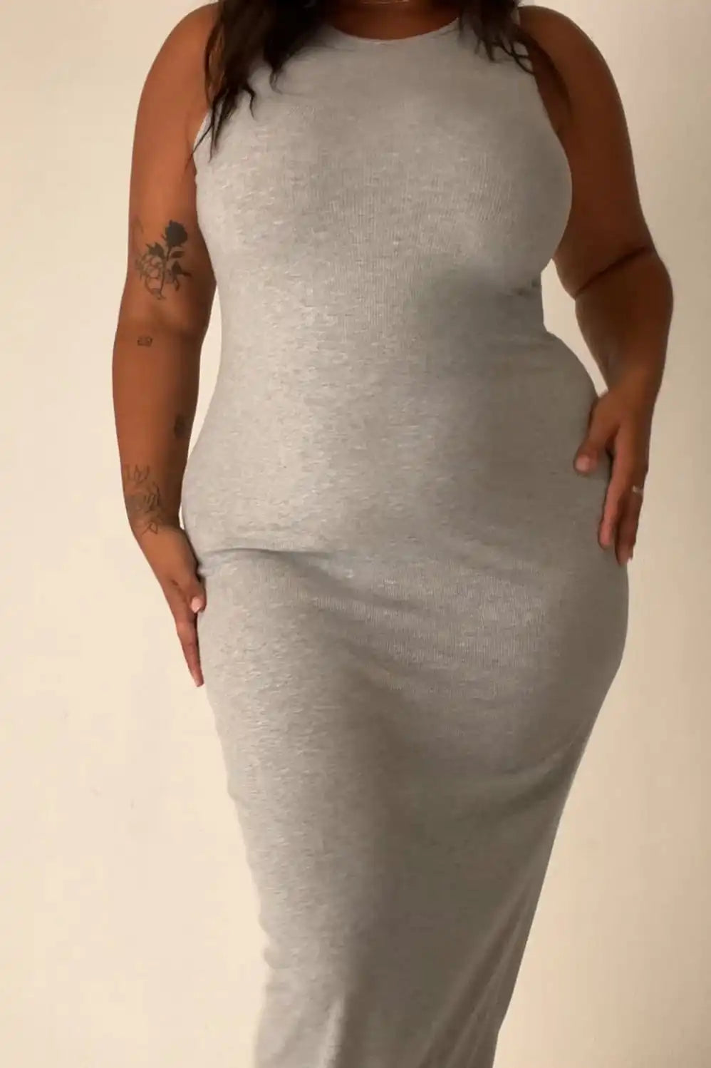 Soft Rib Sleeveless Maxi Dress