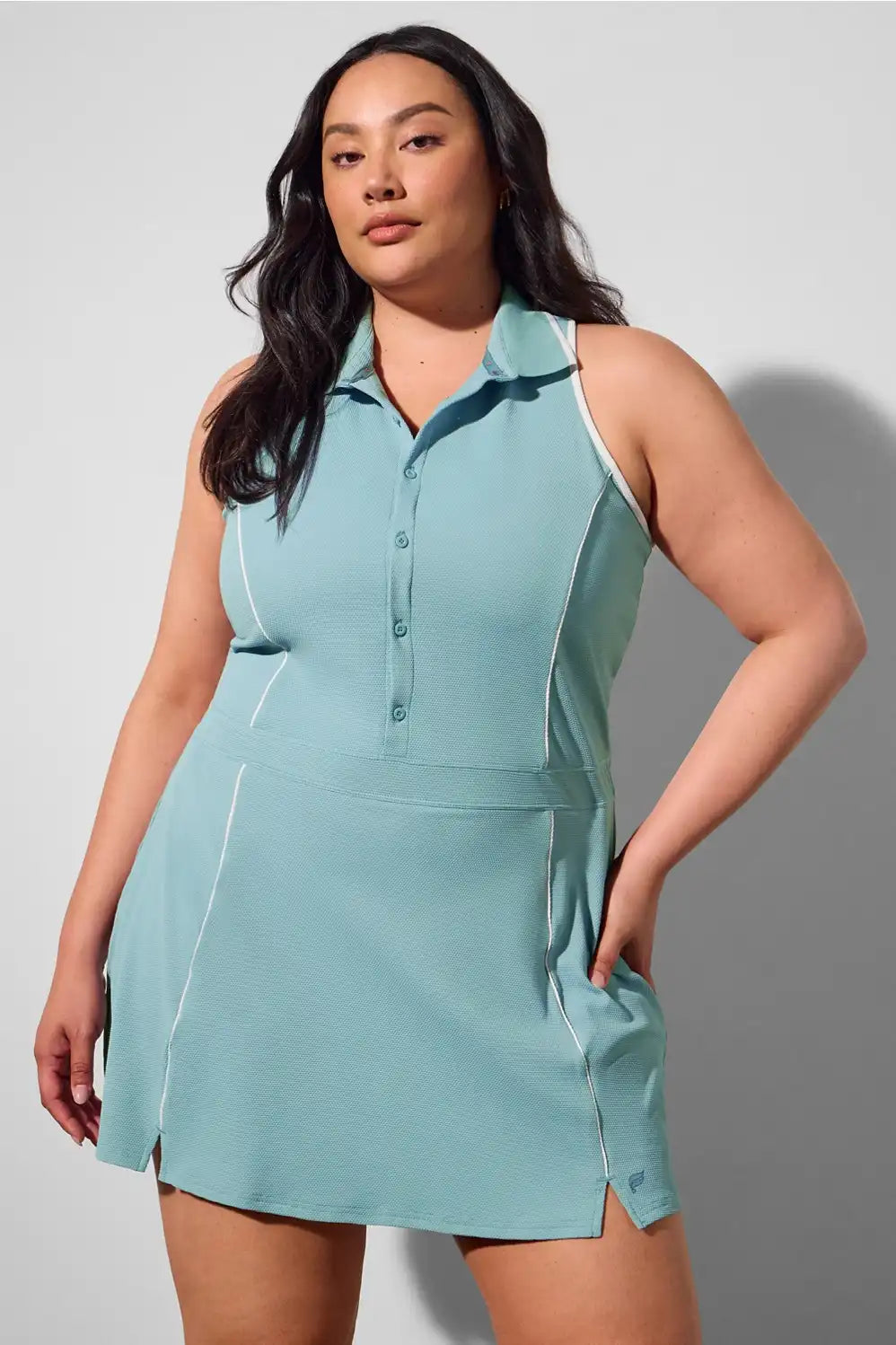 Sleeveless Polo Mini Dress