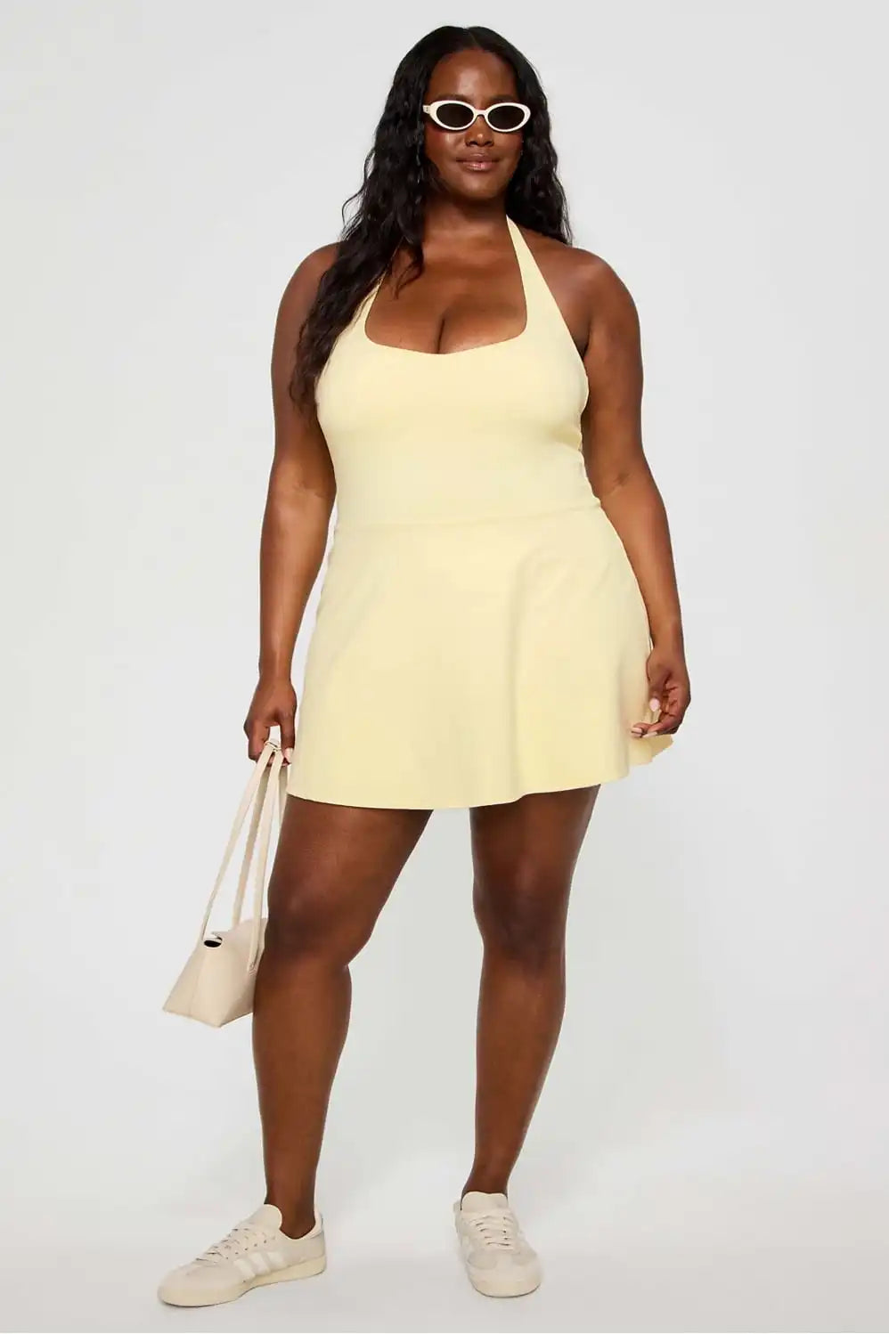 PureLuxe Halter Mini Dress